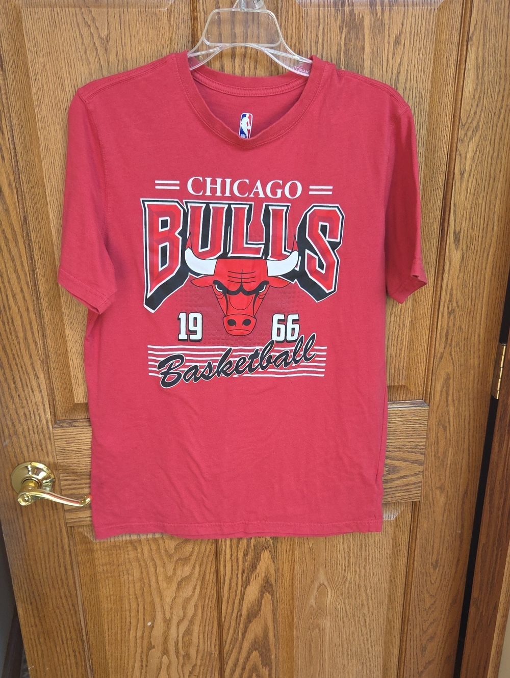 NBA Red Crewneck Logo Tee